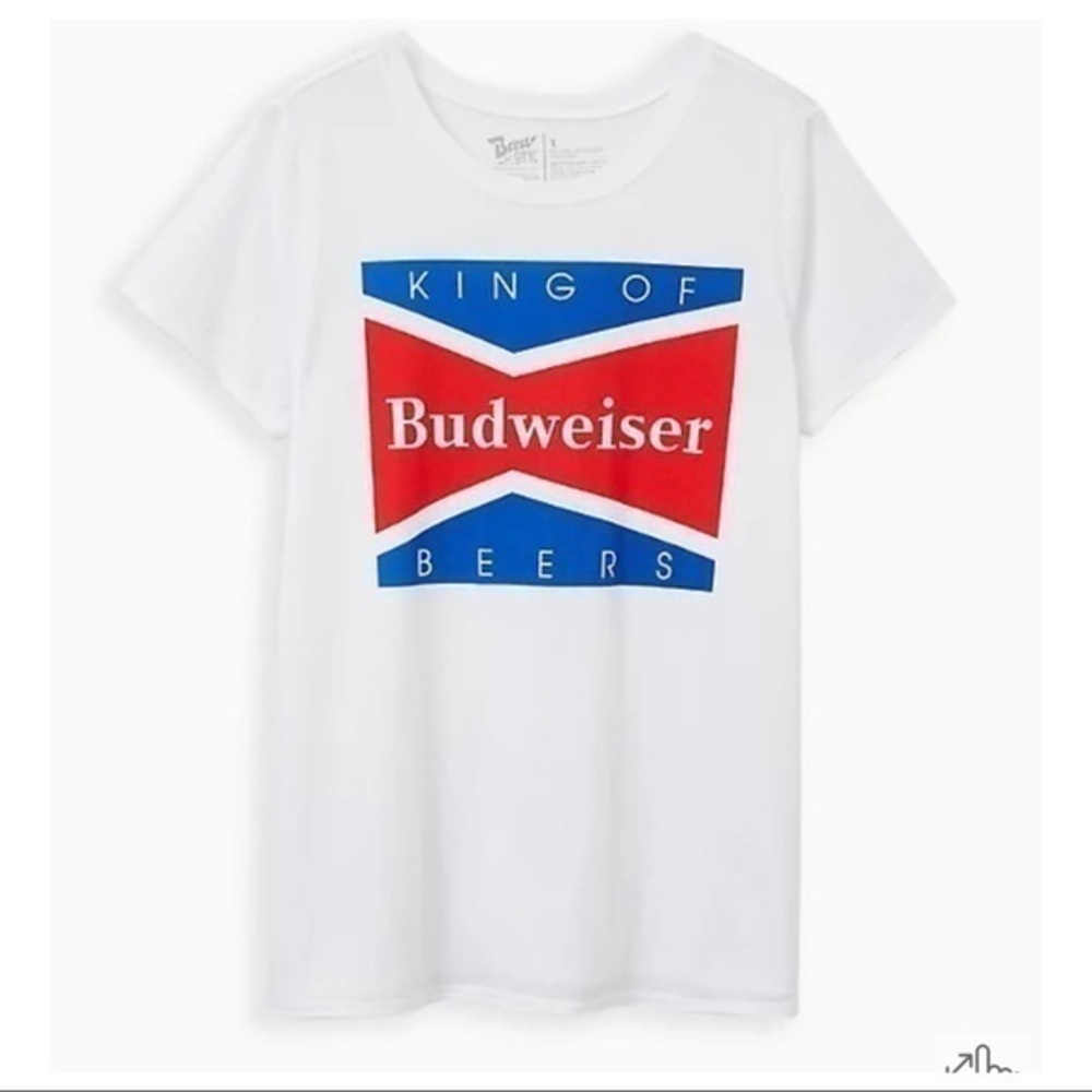 Torrid 1 (1X, 14/16) New Budweiser King of Beers Classic Fit Graphic Tee T Shirt